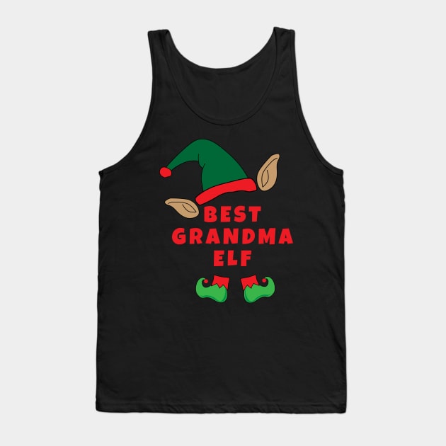 FUNNY CHRISTMAS BEST GRANDMA ELF Tank Top by Scarebaby